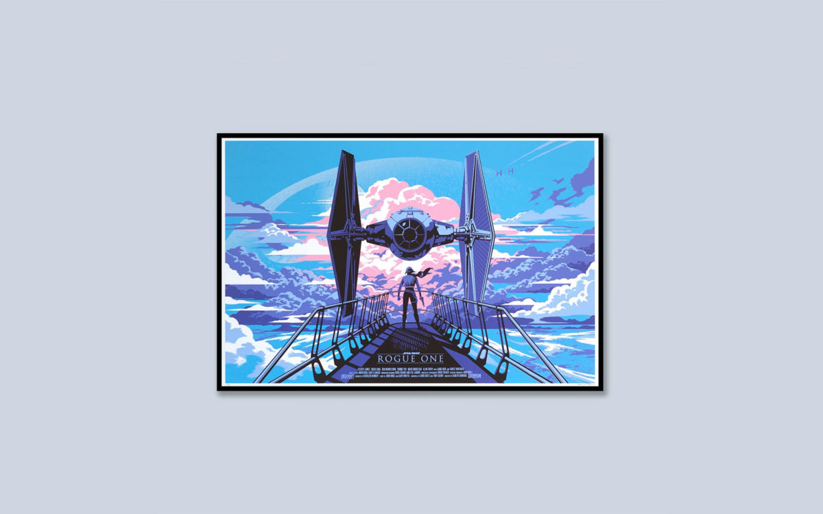 Beautiful 6-Color Tie Fighter Screen Print By Kris Miklos