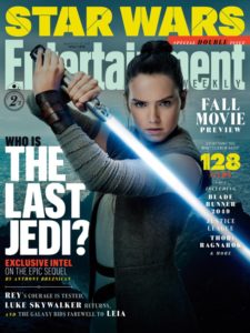 Rey (Daisy Ridley) on the cover of Entertainment Weekly, The Last Jedi Issue